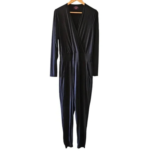Commando Jumpsuit Long Sleeve V Neckline Women's Black Size Large Soft Stretchy. - Picture 4 of 12